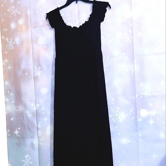Forever 21 Dresses & Skirts - BLACK RAUCHED GAUZE COTTAGECORE DRESS WOMEN'S SIZE M